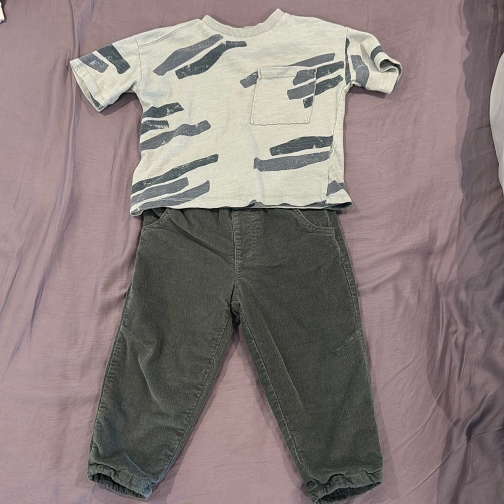 Zara matching blue 12-18 month set